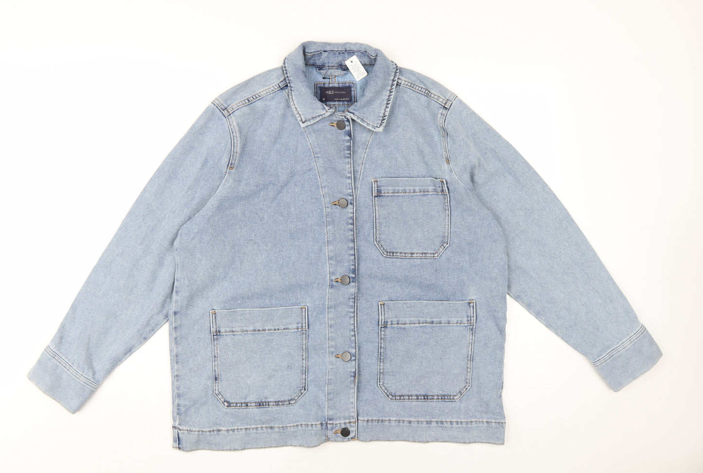 Marks and Spencer Women’s Blue Denim Jacket Size 16