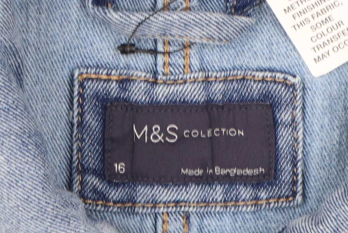 Marks and Spencer Women’s Blue Denim Jacket Size 16