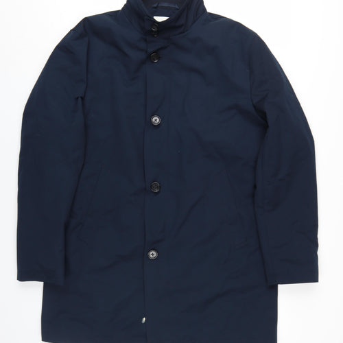 Marks and Spencer Men's Blue Rain Coat Size L