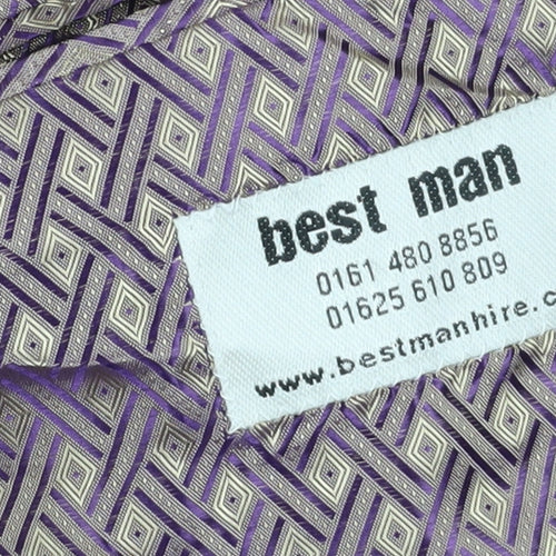 Best Man Men's Purple Tweed Coat, Size 50S, Wedding Style