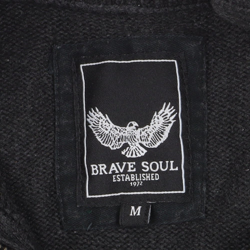 Brave Soul Men's Black M Pullover Jumper