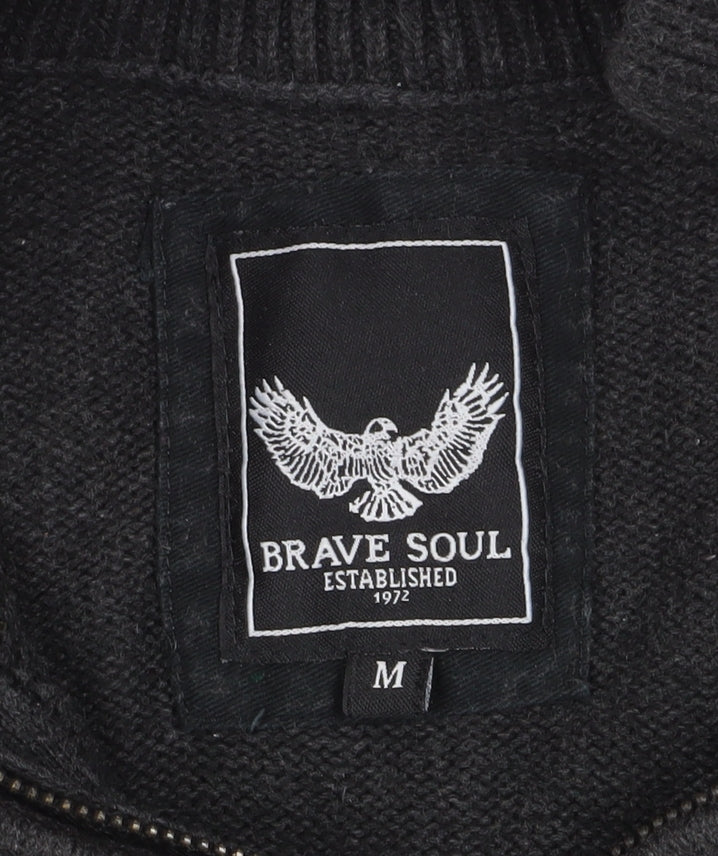 Brave Soul Men's Black M Pullover Jumper