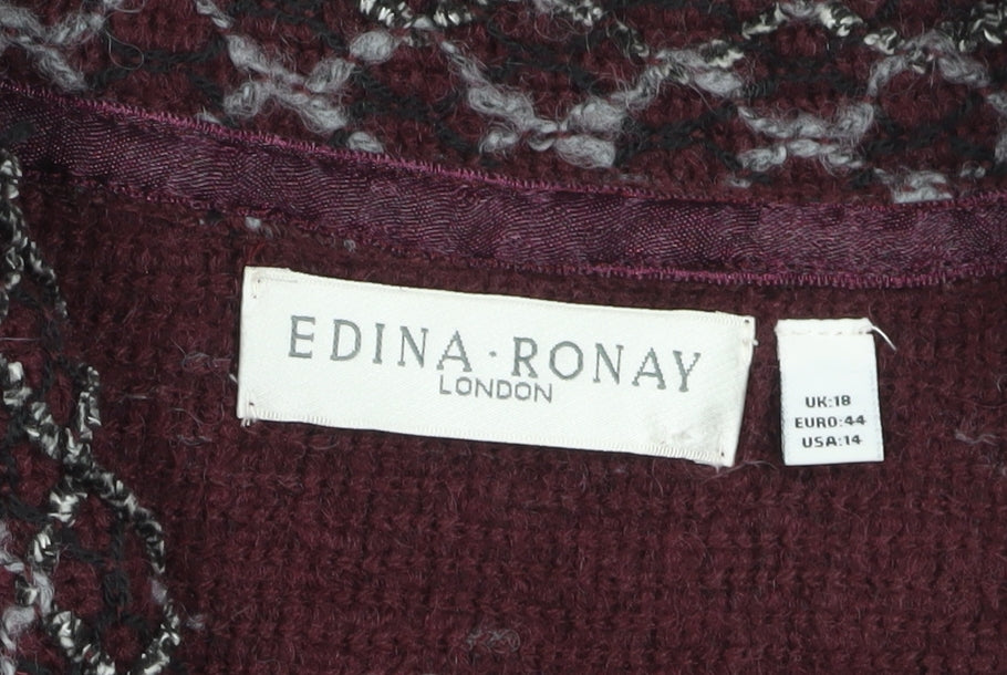 Edina Ronay Women’s Multicoloured Cardigan Size 18