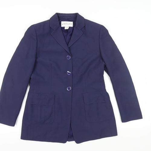 Jaeger Women's Blue Blazer UK 12 Formal Business