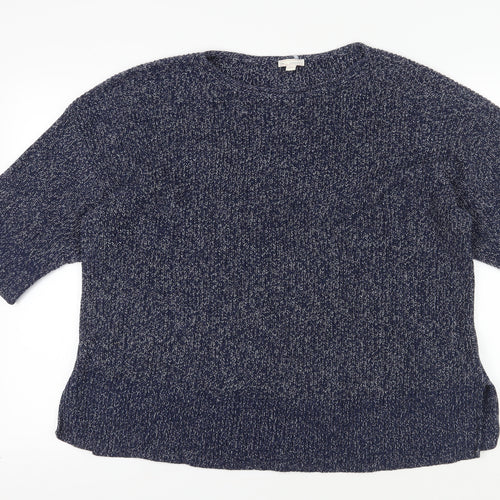 Gap Women's Blue Chunky-Knit Pullover Jumper M