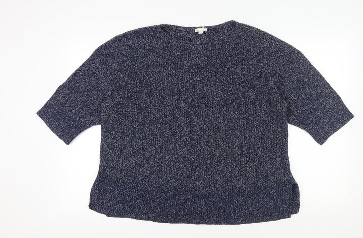 Gap Women's Blue Chunky-Knit Pullover Jumper M