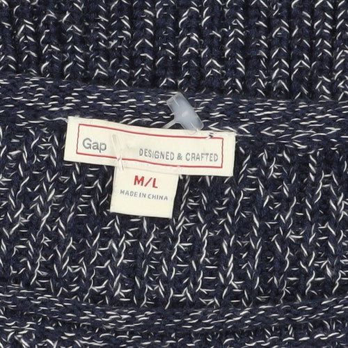 Gap Women's Blue Chunky-Knit Pullover Jumper M