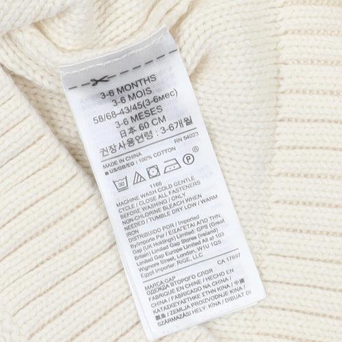 Baby GAP Ivory Knit Pullover Jumper 3-6 Months Unisex
