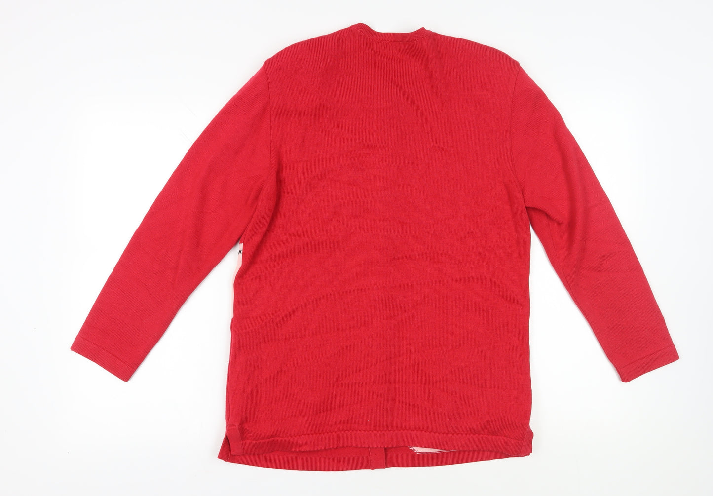 ARA Women's Red Cardigan Size 12 Long Sleeve