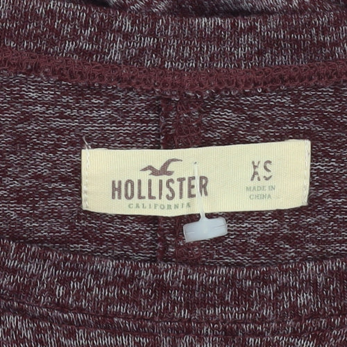 Hollister Women’s Red Long Sleeve Jersey Top XS