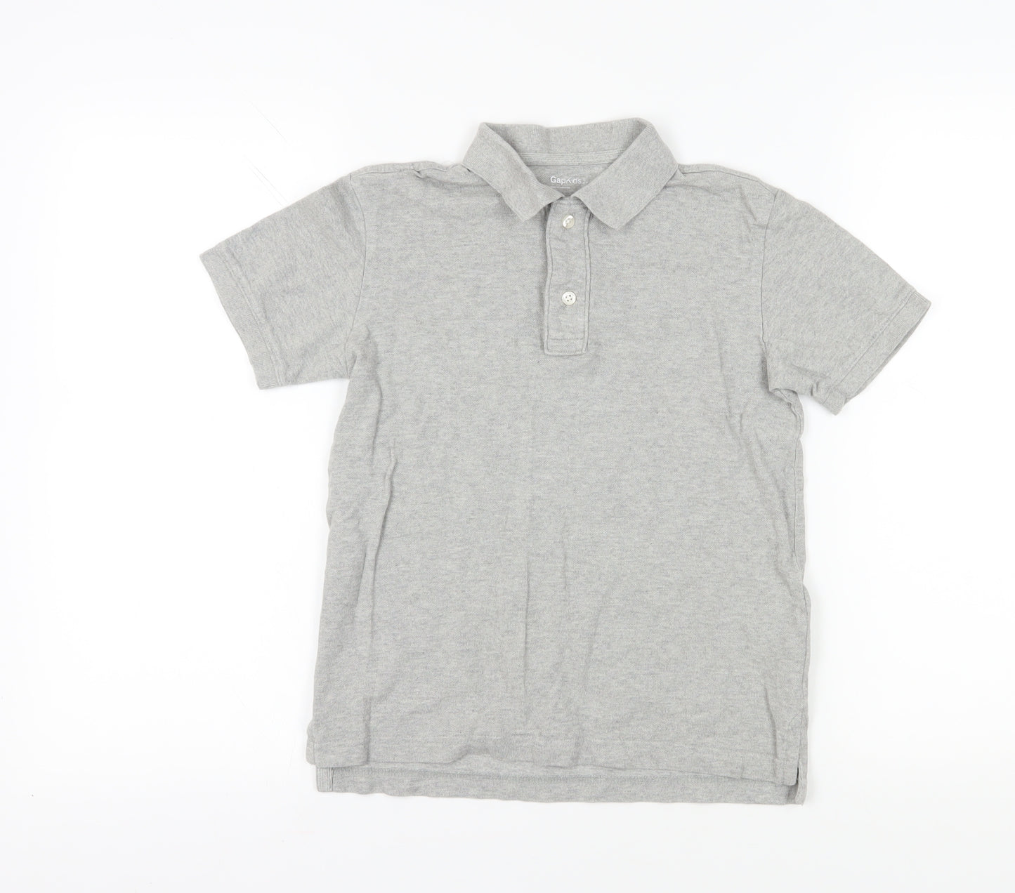 Gap Kids Boys Grey Polo Shirt L Cotton Casual