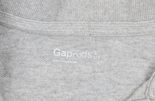 Gap Kids Boys Grey Polo Shirt L Cotton Casual