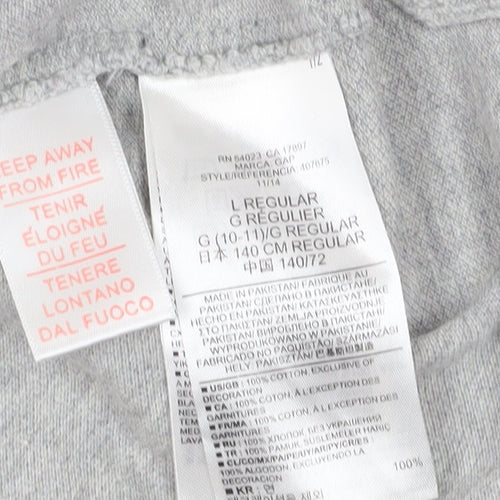 Gap Kids Boys Grey Polo Shirt L Cotton Casual