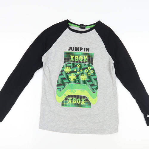 Xbox Boys Grey & Black Gaming Long Sleeve T-Shirt 12-13 Years