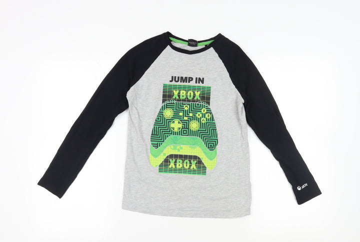 Xbox Boys Grey & Black Gaming Long Sleeve T-Shirt 12-13 Years