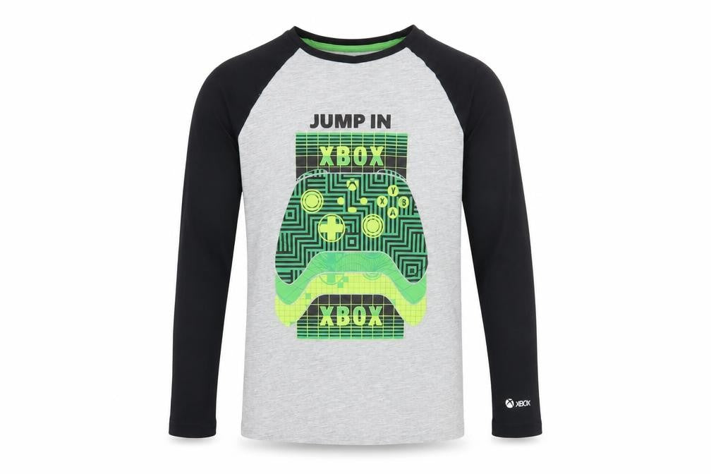 Xbox Boys Grey & Black Gaming Long Sleeve T-Shirt 12-13 Years