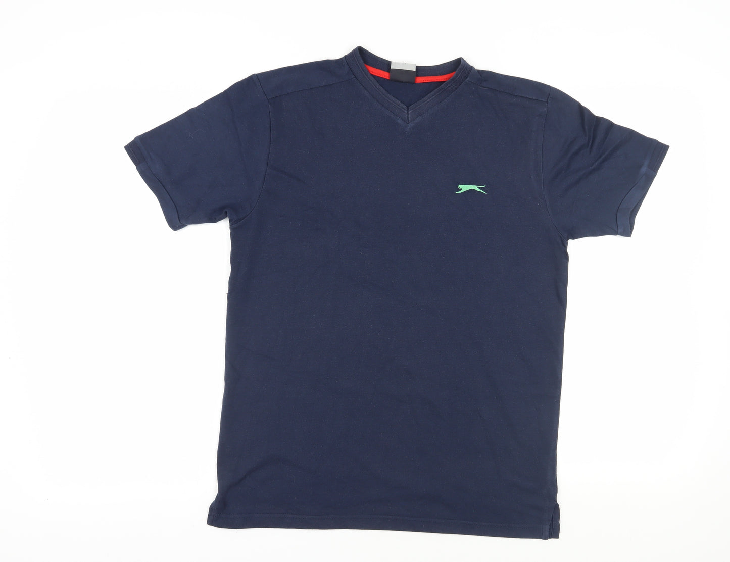 Slazenger Men's Blue V-Neck T-Shirt Medium