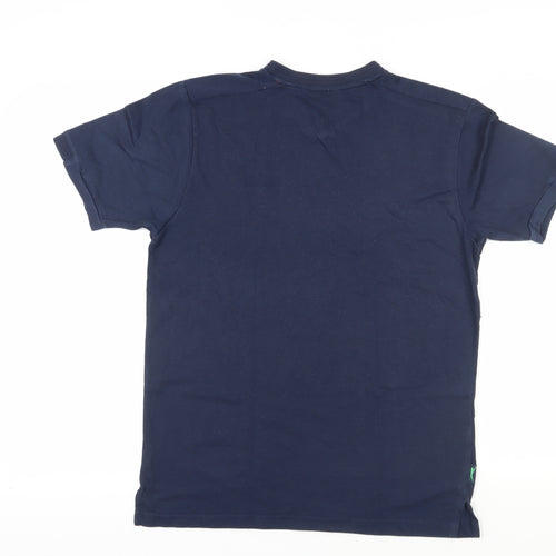 Slazenger Men's Blue V-Neck T-Shirt Medium