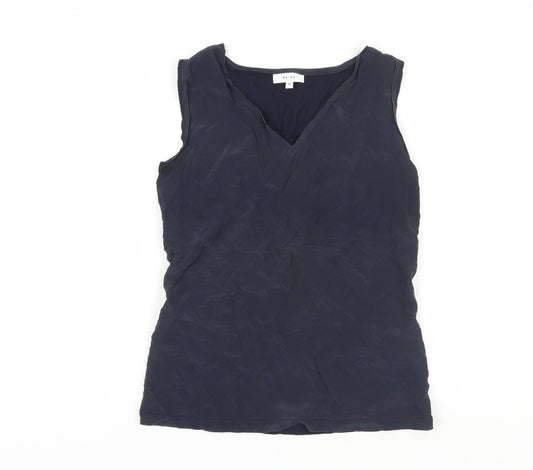 Reiss Women's Blue Silk Tank Top - XS V-Neck