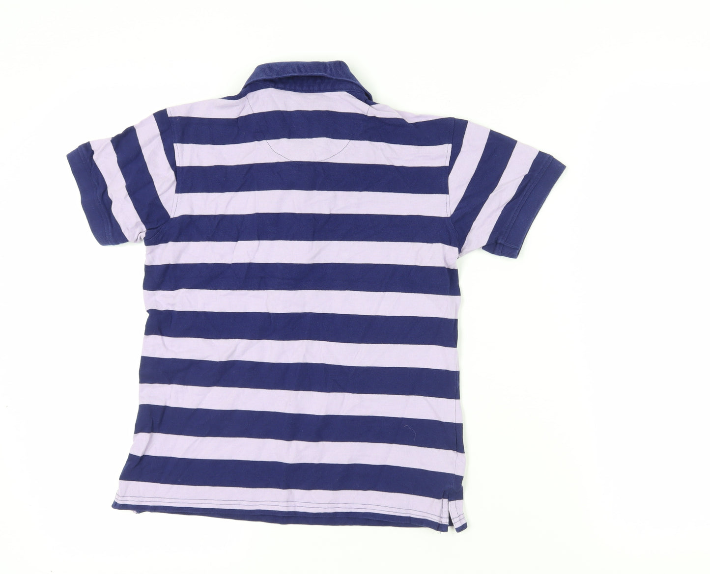 Crew Clothing Women's Blue Striped Polo Shirt, Size 10