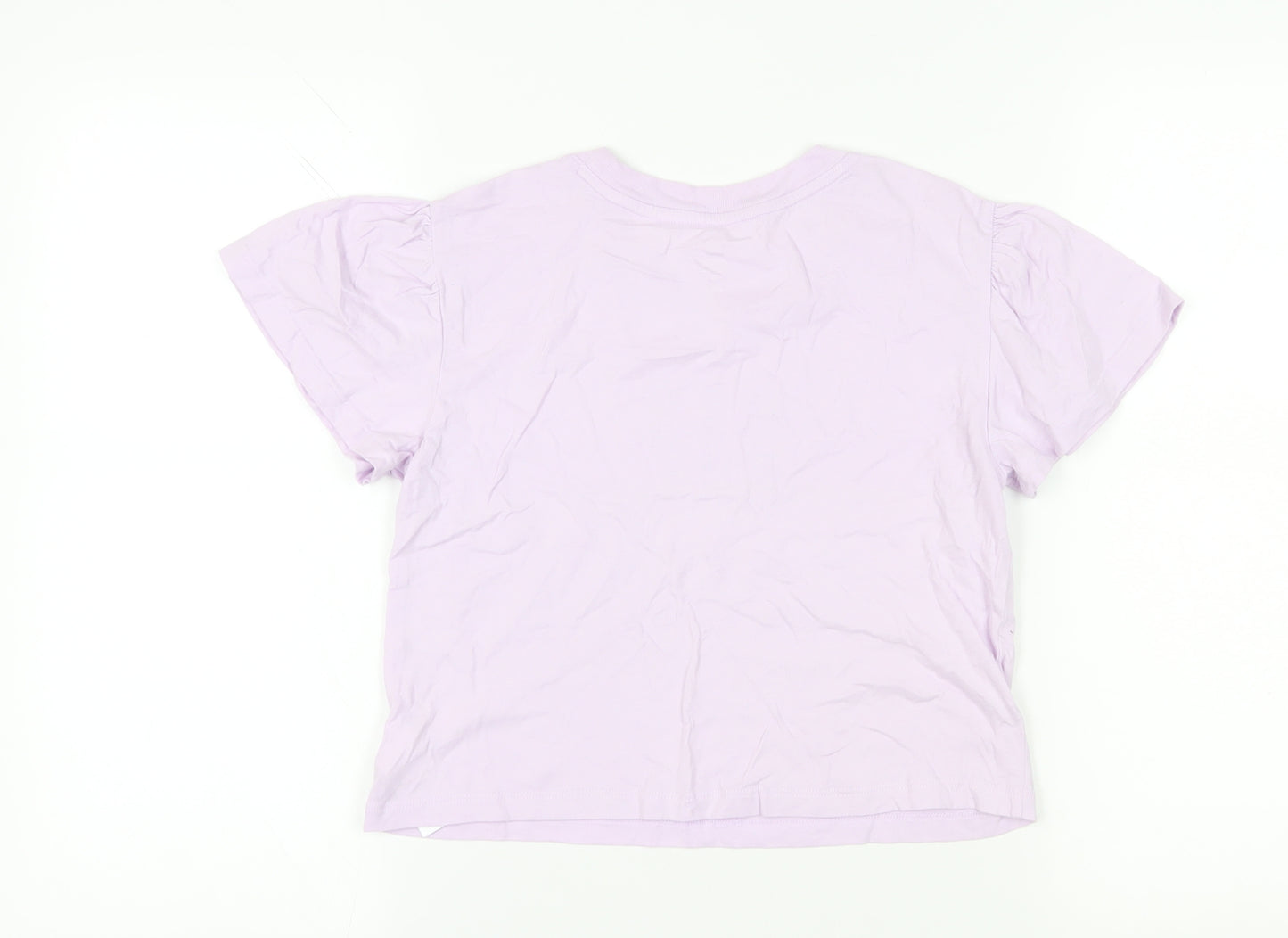 GAP Girls Purple Crew Neck T-Shirt - Size 10 Years