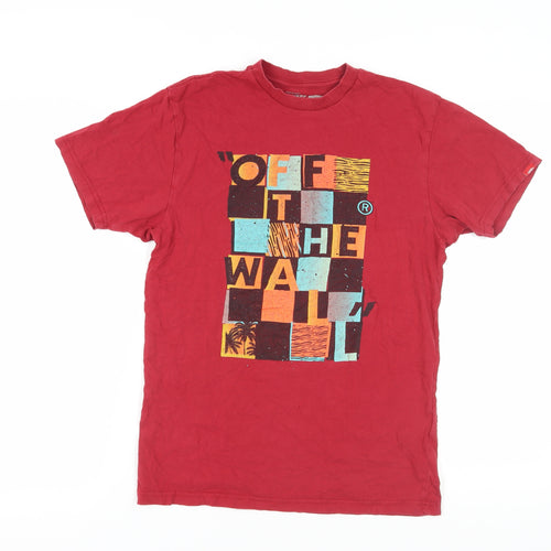 Vans Men's Red Graphic Print T-Shirt - Size M