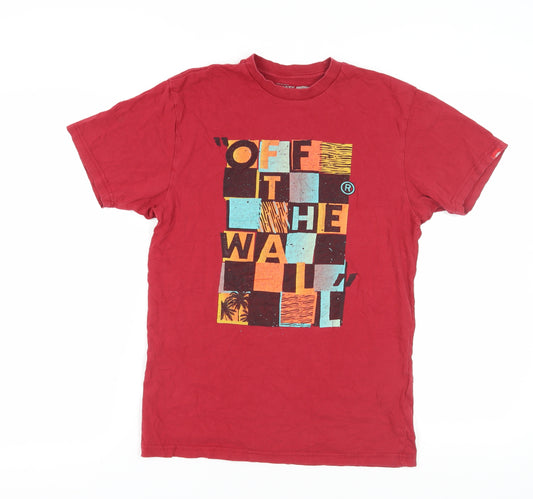 Vans Men's Red Graphic Print T-Shirt - Size M