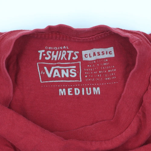 Vans Men's Red Graphic Print T-Shirt - Size M