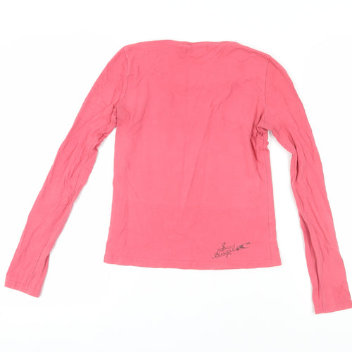 O'Neill Women's Pink Basic T-Shirt, Size S, Long Sleeve