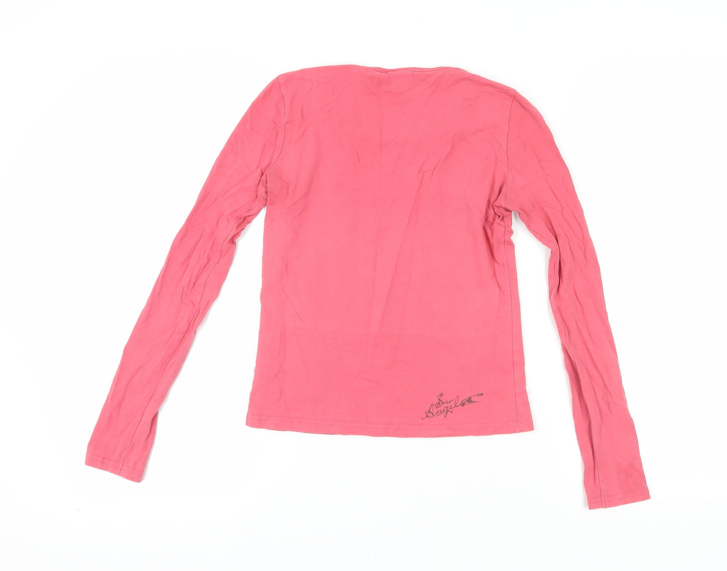 O'Neill Women's Pink Basic T-Shirt, Size S, Long Sleeve