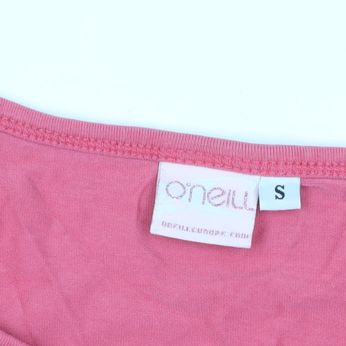 O'Neill Women's Pink Basic T-Shirt, Size S, Long Sleeve