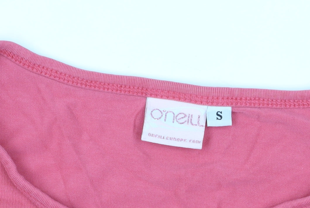 O'Neill Women's Pink Basic T-Shirt, Size S, Long Sleeve