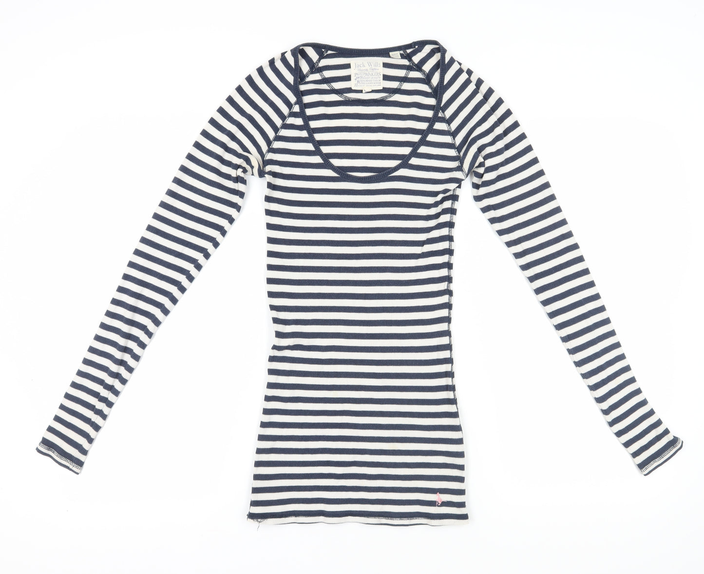 Jack Wills Women's Blue Striped T-Shirt Dress, Size 12