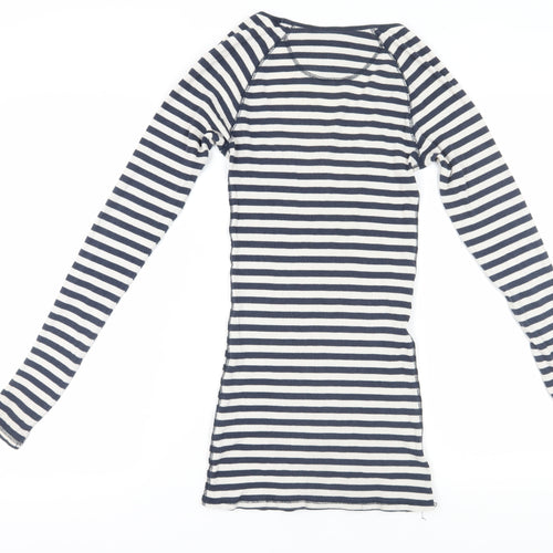 Jack Wills Women's Blue Striped T-Shirt Dress, Size 12