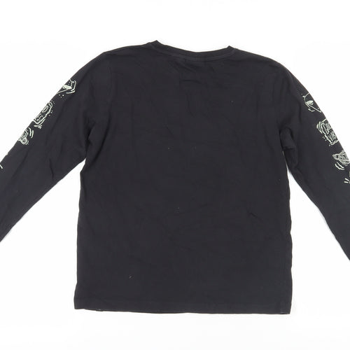 Animal Boys Black Long Sleeve T-Shirt Size 11-12