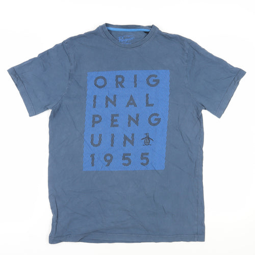 Original Penguin Blue Graphic Print Men's T-Shirt M