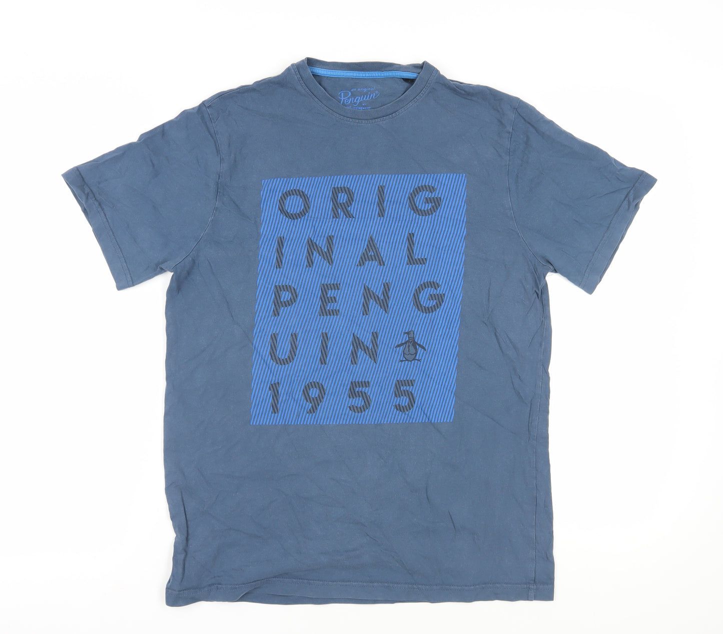 Original Penguin Blue Graphic Print Men's T-Shirt M