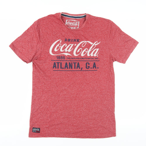 Coca-Cola Men's Retro Red Graphic T-Shirt, S, Crew Neck