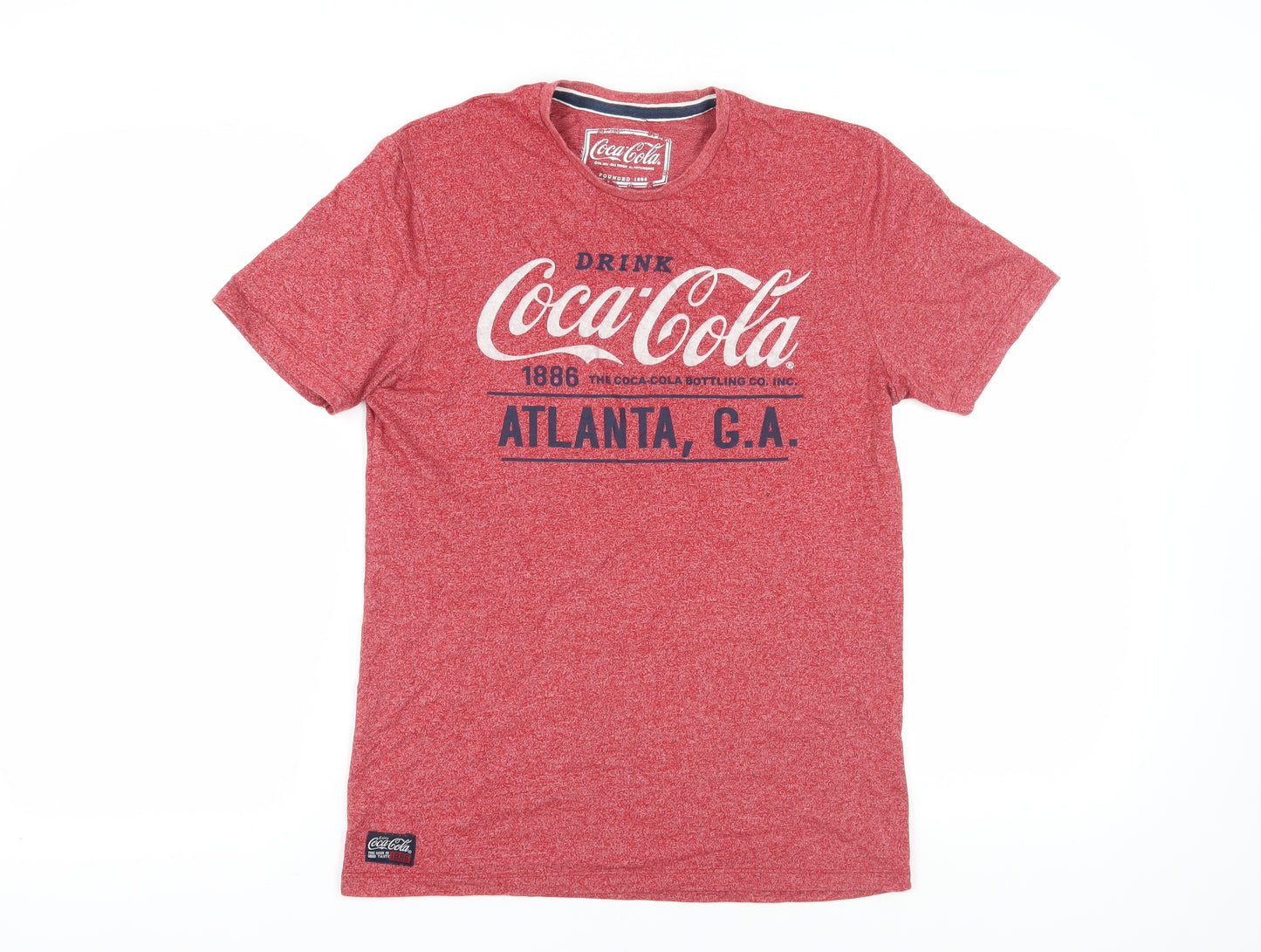 Coca-Cola Men's Retro Red Graphic T-Shirt, S, Crew Neck