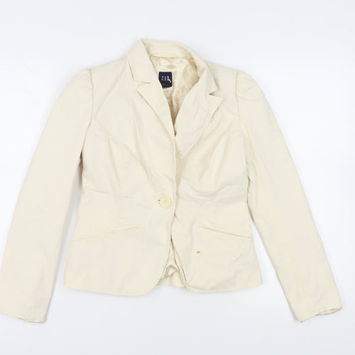 Gap Women's Beige Blazer Size 10 Regular Cotton