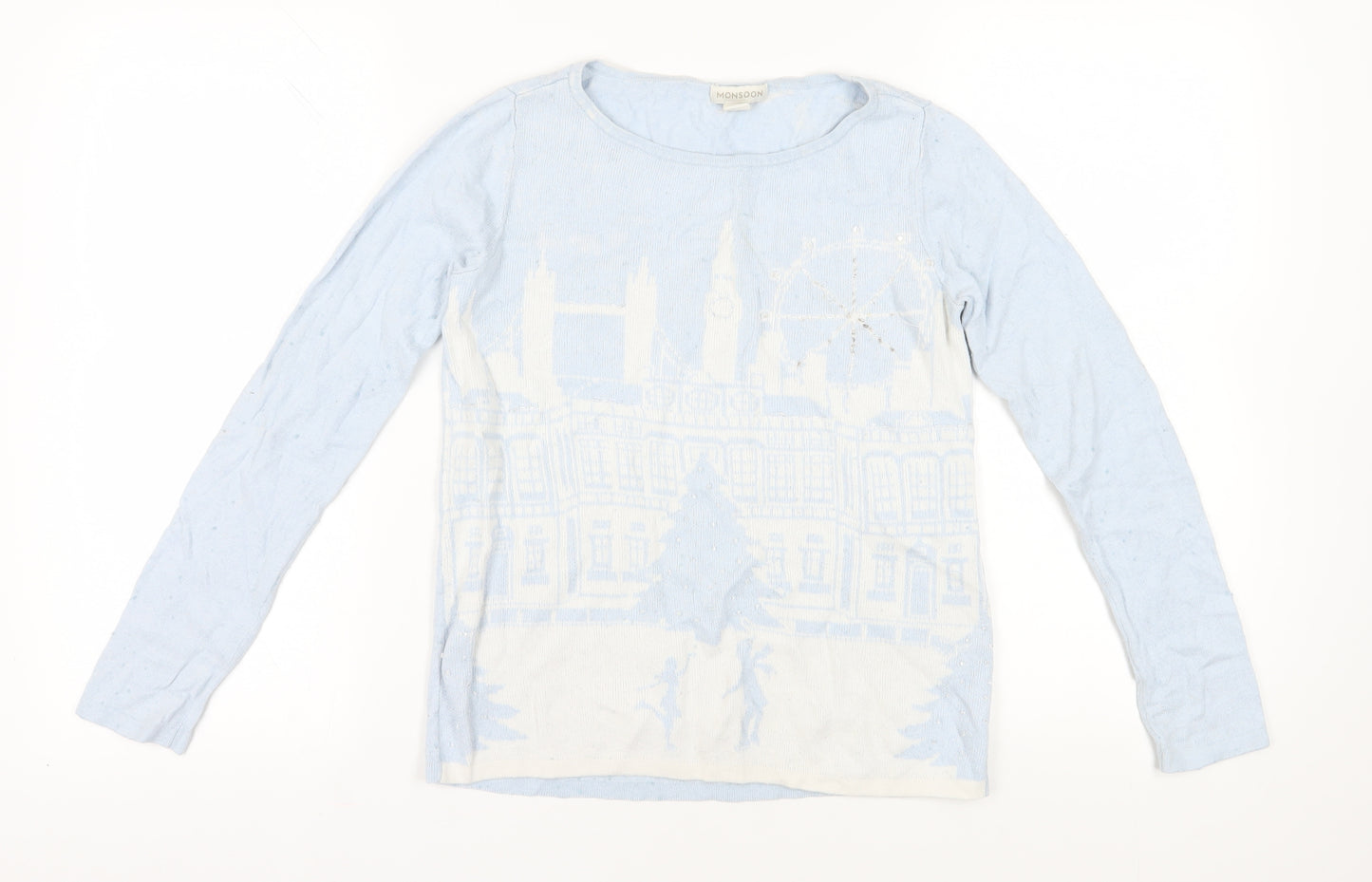Monsoon Women's Blue Winter Pullover Jumper Size 8