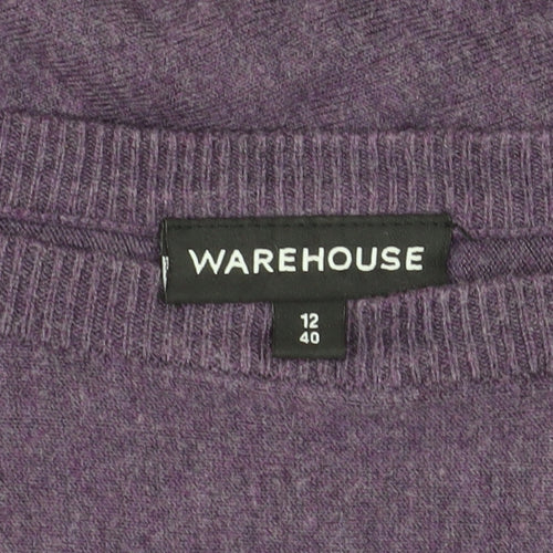 Warehouse Women's Purple Pullover Jumper - Size 12