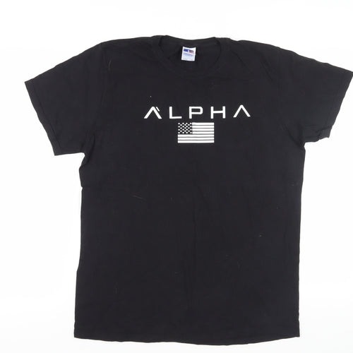 Russell Boys Black XL Logo T-Shirt