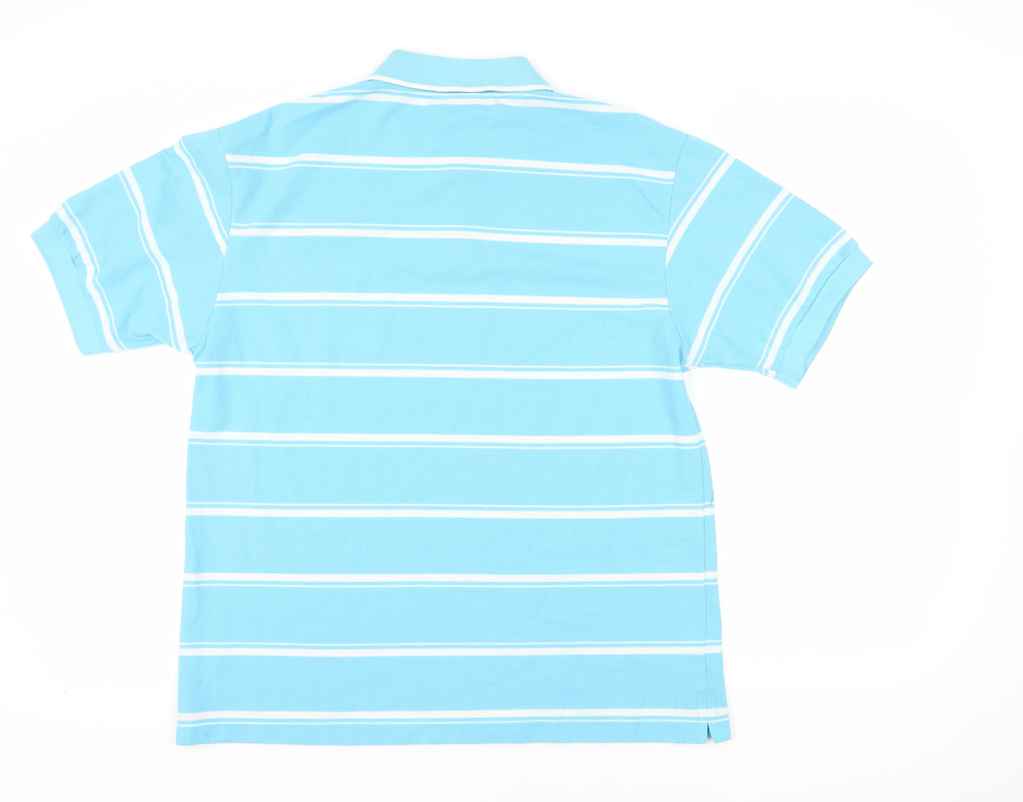 Lonsdale Men's Blue Striped Polo Shirt L