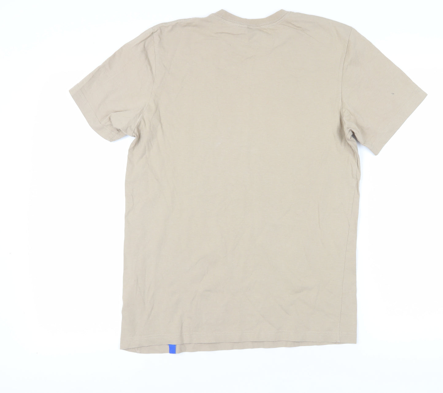 Adidas Men Beige Logo T-Shirt M Regular Fit