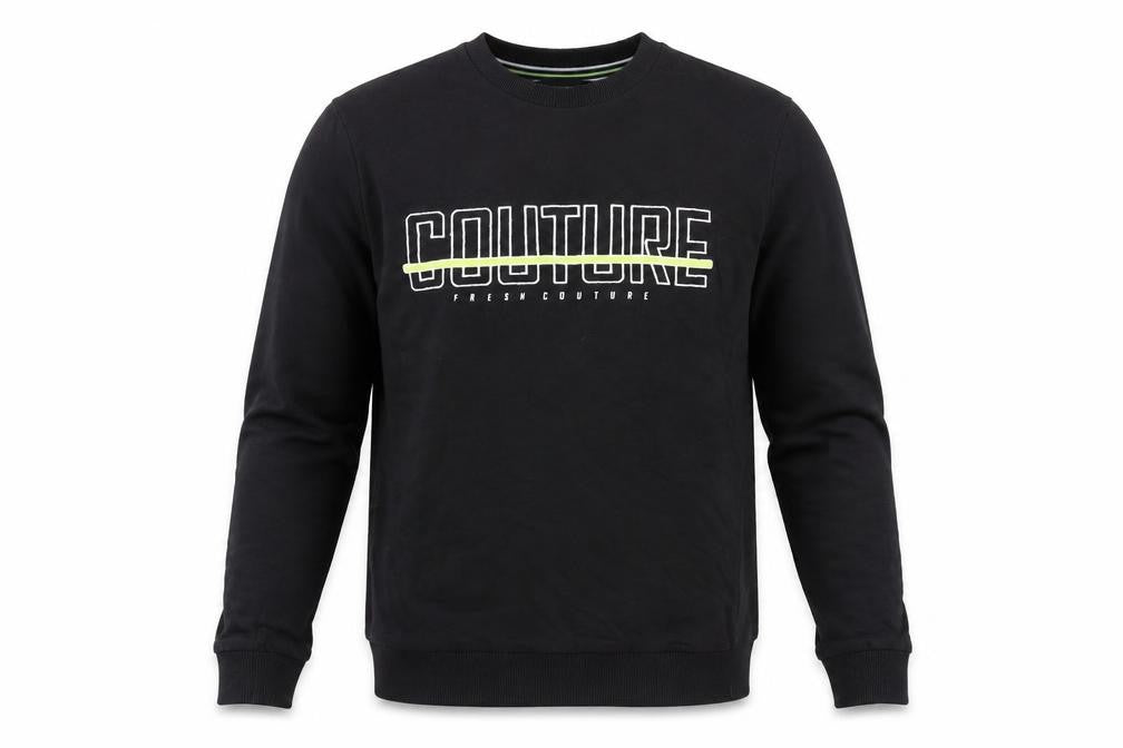 Front view of Couture Men's Black M Pullover Sweatshirt