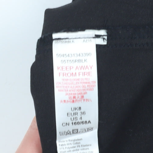 Topshop Women's Black Pencil Skirt Size 8 Casual Chic