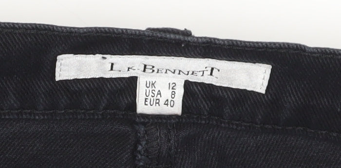 L.K. Bennett Women's Black Jeans, Size 12, Regular Fit