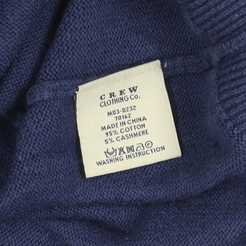 Crew Clothing Co. Men's Blue V-Neck Pullover Jumper L