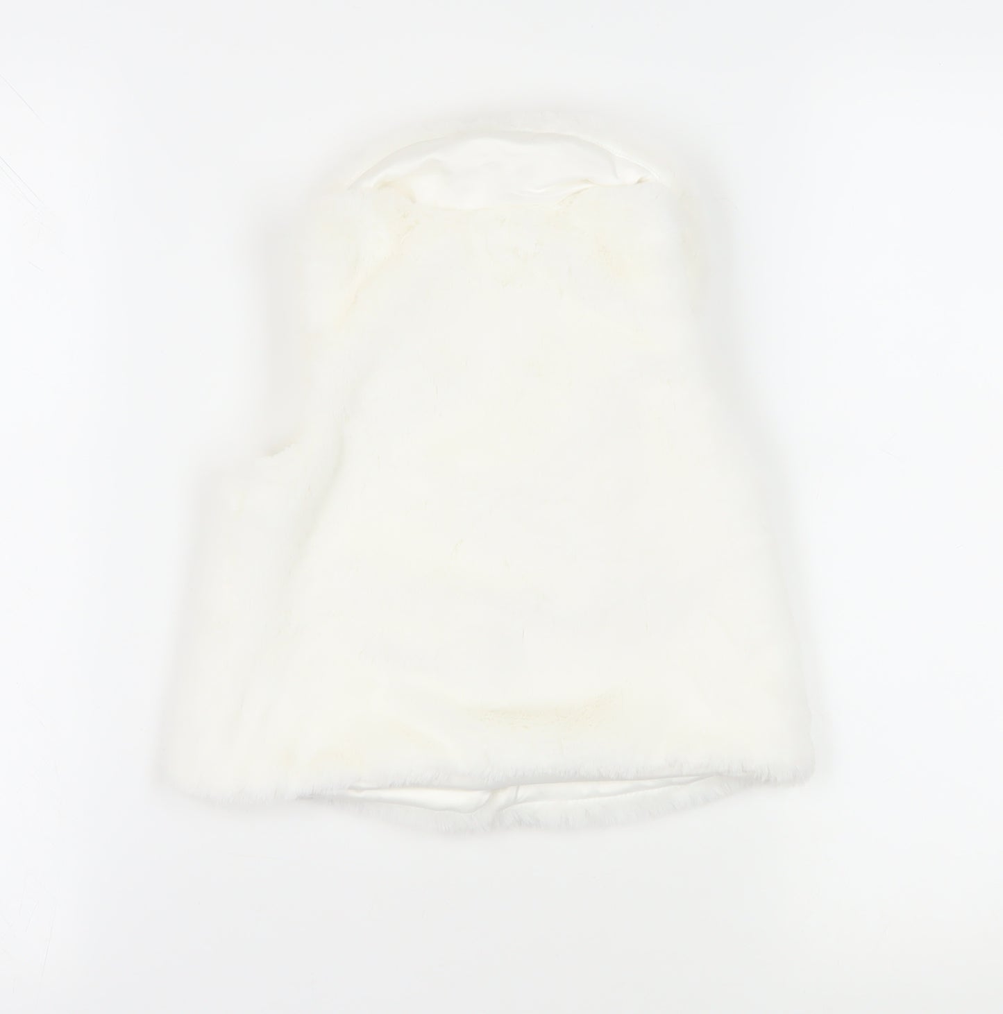 Isaac Mizrahi Girls Ivory Faux Fur Waistcoat, 4-5 Years